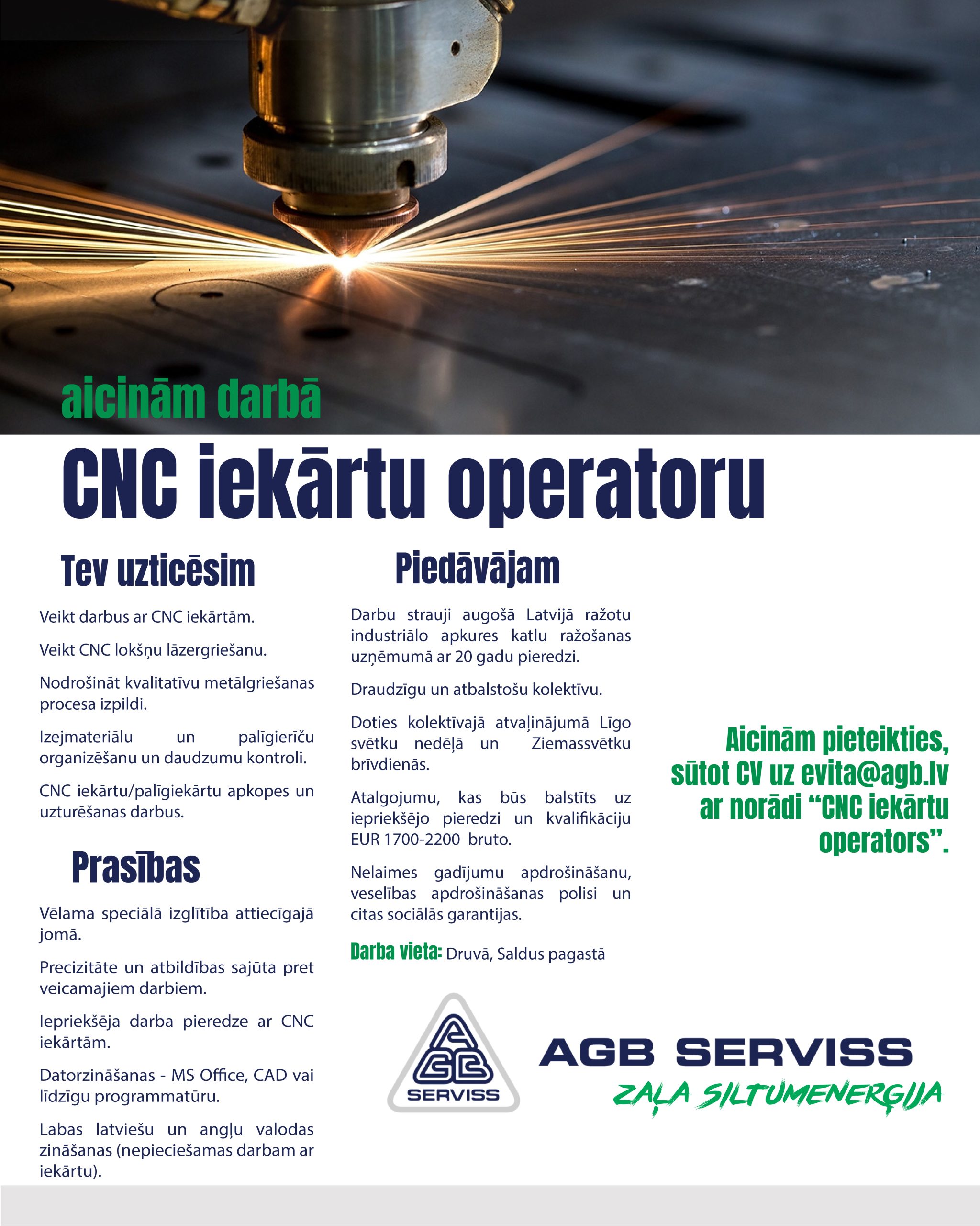 CNC operators — vakances sludinājums