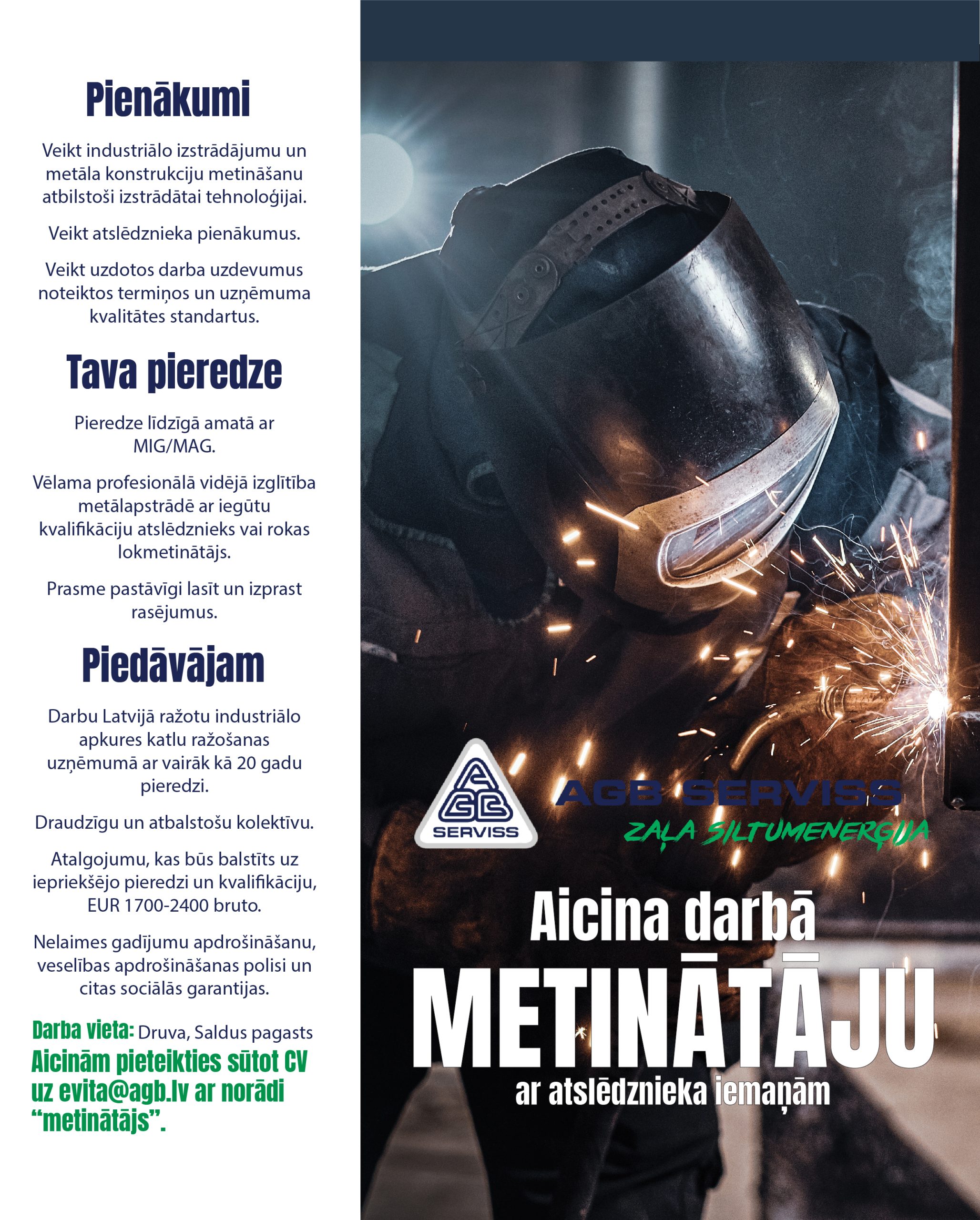 Metinātājs — vakances sludinājums